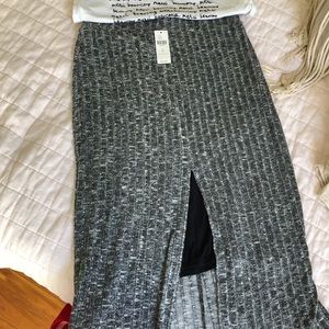 Anthropologie NWT heathered gray skirt